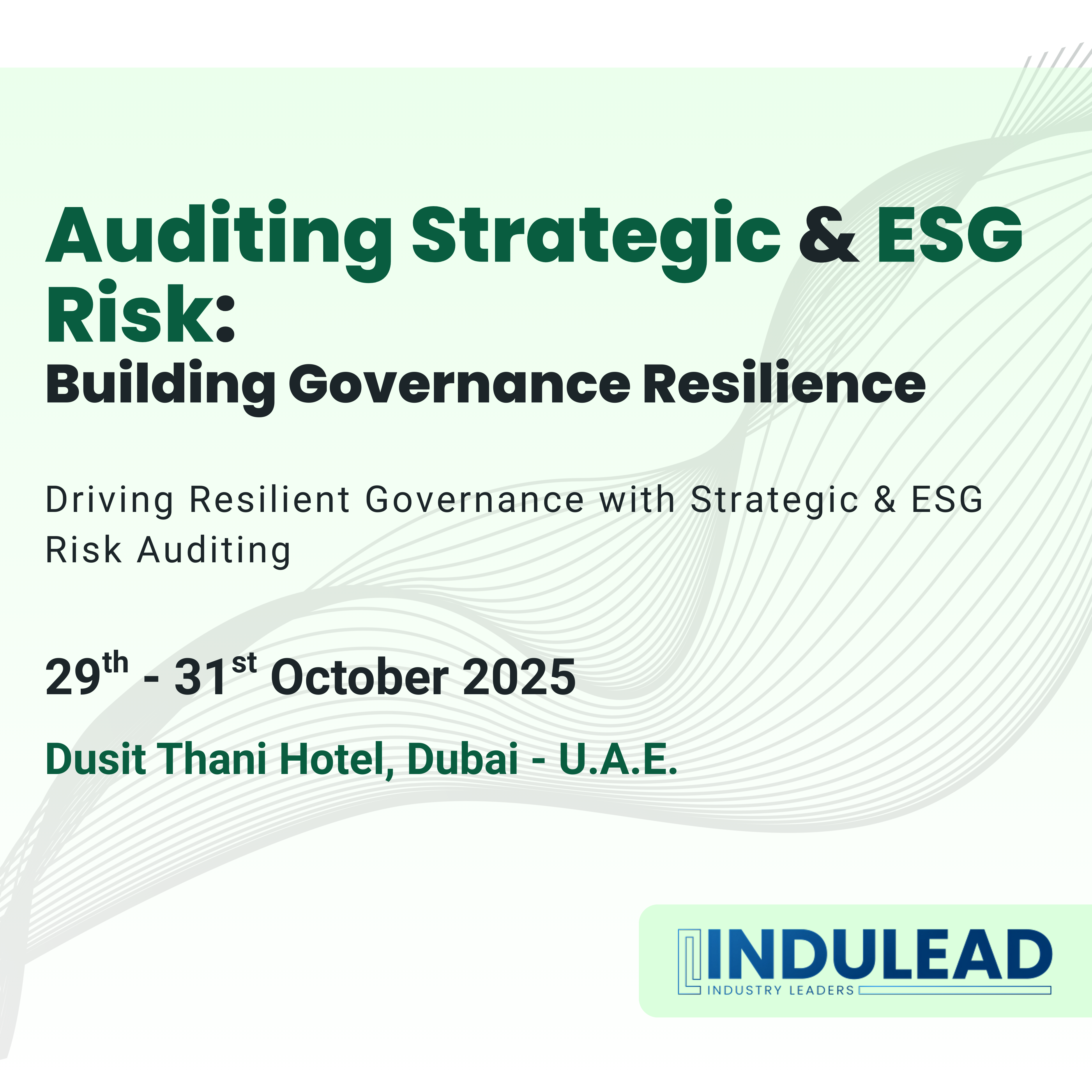 Auditing Strategic & ESG Risk: Building Governance Resilience – October 2025